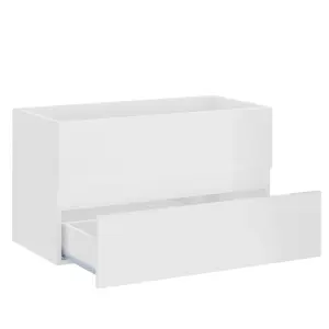 Berkfield Sink Cabinet with Built-in Basin High Gloss White Engineered Wood