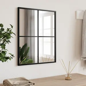 Mikayia Wall Mirror Black 50cm H x 40cm W