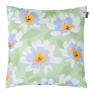 Veeva Meadow Print Set of 4 Green Outdoor Cushion