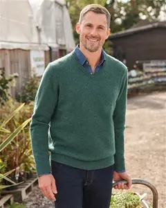 Mens Lambswool V Neck Jumper | Woolovers