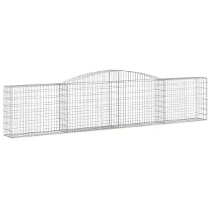 Berkfield Arched Gabion Baskets 20 pcs 400x30x80/100 cm Galvanised Iron