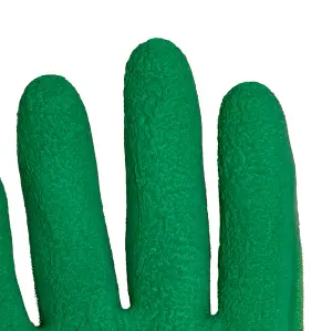 Mulch. Textured Palm Gardening Gloves - Soft Bamboo & Cotton - Naturally Antibacterial - Medium Size 8 - 1 Pair