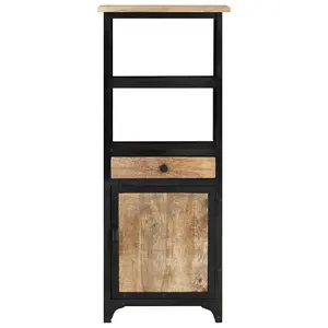 Berkfield Highboard 45x32x110 cm Solid Mango Wood