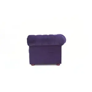 Chesterfield 3 Seater Malta Amethyst Purple Real Velvet Sofa In Classic Style