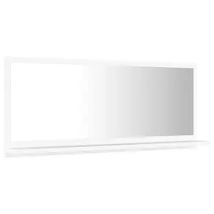 Dorlene Framed Wall Mounted Bathroom Mirror White / 90 cm