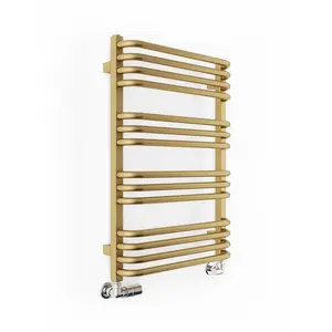 Alex Brass Heated Towel Rail 76cm H  x 50cm W x 12cm D