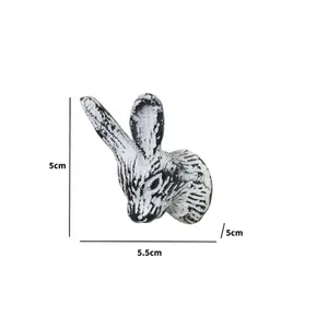 Melody Maison White Rabbit Head Drawer Knob