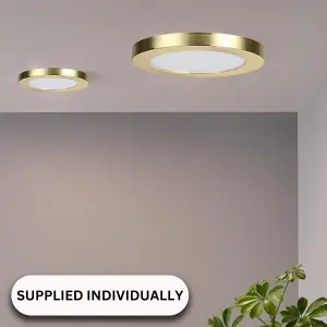 Indoor Lighting Wall and Ceiling Light 18W IP44 - Satin Brass