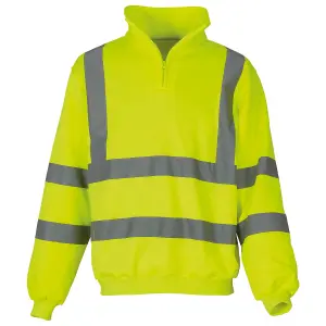 Yoko Mens Hi Vis 1/4 Zip Sweatshirt (Pack of 2)