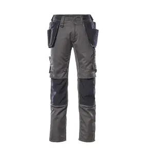 Mascot Unique Lightweight Trousers with Holster Pockets (Dark Anthracite/Black)  (33.5) (Leg Length - Regular)