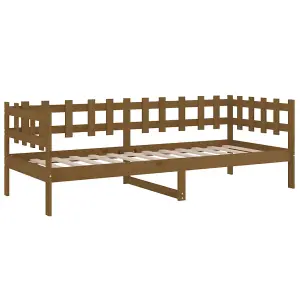 Berkfield Day Bed Honey Brown 90x200 cm Solid Wood Pine