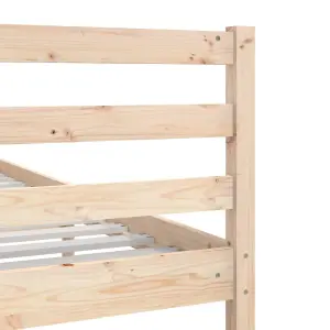 Berkfield Bed Frame Solid Wood 135x190 cm 4FT6 Double