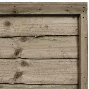 Lap Garden Fence Panel (Pack of 5) 6ftx1ft W:183cm x H:30cm Pressure Treated Heavy Duty Wooden Larch