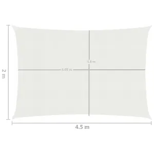 Berkfield Sunshade Sail 160 g/m2 White 2x4.5 m HDPE