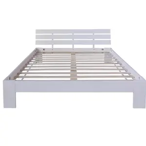 Mirielle Solid Wood Bed White / Super King (6') (180 x 200 cm)