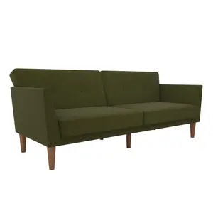 Novogratz Regal sofa bed in green fabric