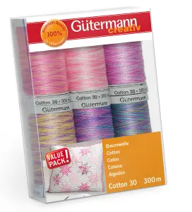 TSET COTTON 30 PK6 - Thread Set: Cotton No.30: 6 x 300m: 4 - Gutermann