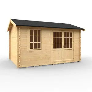 14ft x 10ft (4150mm x 2950mm) Horsforth "The Tallahassee" 28mm Log Cabin With 1 Window