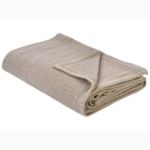 Bedspread RAGALA Cotton 200 x 220 cm Taupe