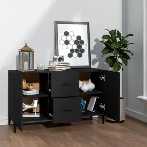 Jerrell Sideboard 100x36x60 cm Engineered Wood Black