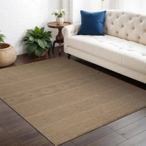 MYTHRI Machine Washable Jute Boho Area Rug 198 x 275 cm