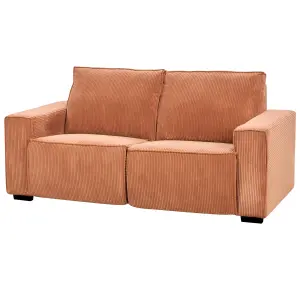 Jumbo Cord Electric Recliner Sofa Orange NUKARI