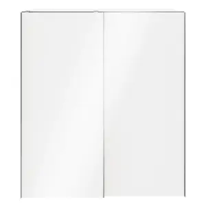 GoodHome Atomia White Particle board Gloss Sliding Wardrobe (H)2250mm (W)2000mm (D)655mm