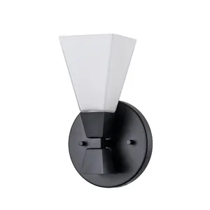 Luminosa Bowtie Bathroom Wall Lamp, Matte Black IP44