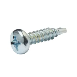 Diall Phillips Pan head Zinc-plated Carbon steel (C1022) Self-drilling screw (Dia)3.5mm (L)16mm, Pack of 25