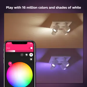 Philips Hue Argenta White and Colour Ambiance quadruple spotlight White