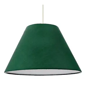 12 Forest Green Cotton Coolie Lampshade Suitable for Table Lamp or Pendant