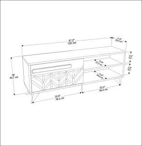 Decorotika Venice TV Stand TV Unit for TVs up to 54 inch