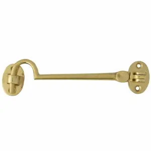 Dzina Cabin Hook Silent Pattern 150mm (6 Inch) Brass, Pack of 1