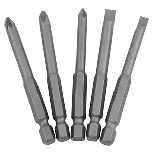 Dekton 5pc Power Bit set,Crv,75mm,Includes: Flat: 5mm, 6mm, Phillips: PH1, PH2, Pozi: PZ2.