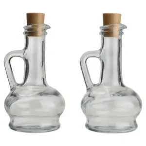 URBNLIVING 260ml Glass Pour Oil & Vinegar Bottle Set of 2