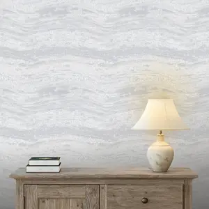 Onyx luxury heavyweight wallpaper - silver grey