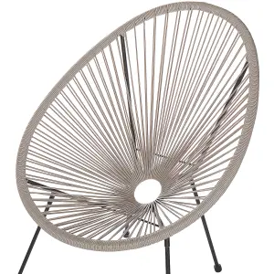 Garden Chair ACAPULCO II PE Rattan Light Grey