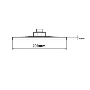 Chrome Square Solid Brass Easy Clean Fixed Swivel Shower Head with Elbow - 200x200mm