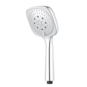 GoodHome Teesta Chrome effect 3-spray pattern Shower head