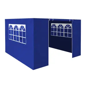 Dellonda Premium Side Walls Doors Windows For Gazebo Marquee Fits 2 x 2m - Blue