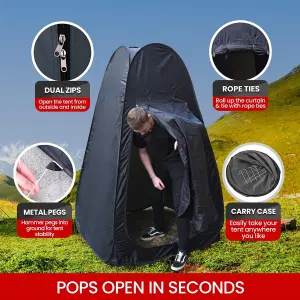 Instant Pop Up Privacy Tent - Black