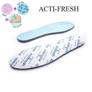 Anti Bacterial Shoe Insoles Anti Odour Active Fresh Soft Comfort Breathable Shoe Inserts (Size 9 UK / 43 EU)