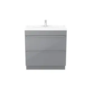 GoodHome Imandra Grey Freestanding Vanity unit & basin set - Includes Lana basin (W)804mm