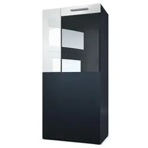 Killion Display Cabinet Black/White High Gloss / Without LED