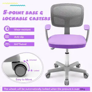 Costway Kids Computer Desk Chair Low-Back Task Study Chairs Children Office Task Chair