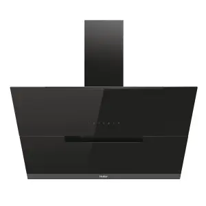 Haier Series 6 HADG9CS46BWIFI Tempered glass Chimney Cooker hood (W)90cm - Matt black