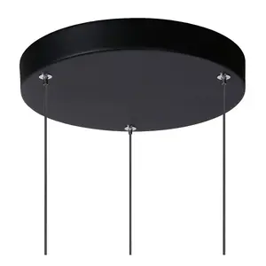 Lucide Tubule Modern Cluster Pendant Light 26cm - LED - 3x7W 2700K - Black