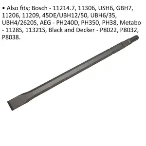 High-Performance 25 x 450mm Impact Chisel for Bosch & Other Demolition Tools