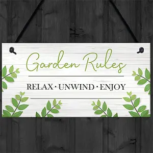 Garden Sign Plaque Hanging Outdoor Sign For Summerhouse Shed Decking Home Gift