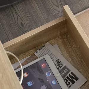 Hopkint 2 Drawer Bedside Table Natural